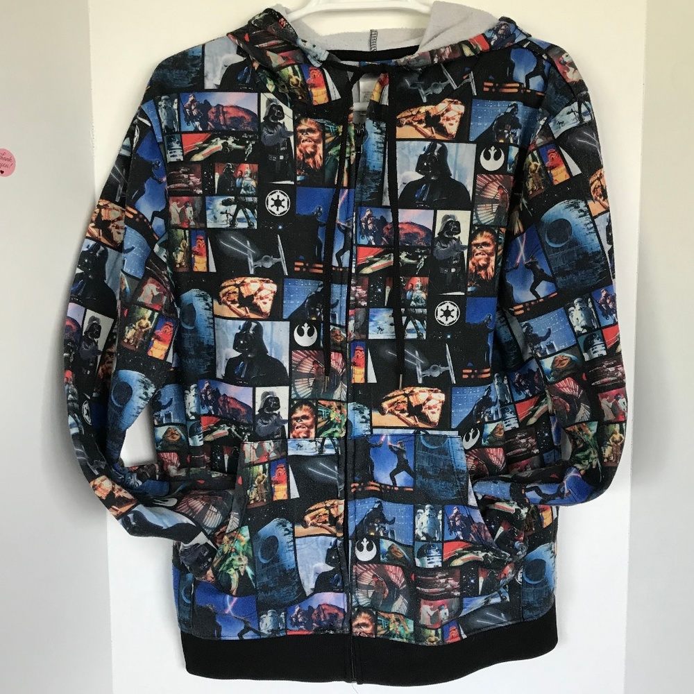 Star Wars Zip Up hoodie Unisex Sz M (M-56)